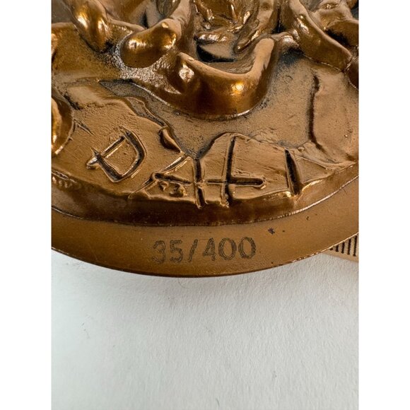 Salvador Dali Limited Edition Bronze King David Medallion With Crowned Head Desi - Picture 15 of 16